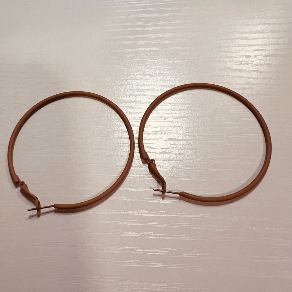 Brown Hoop Earrings
